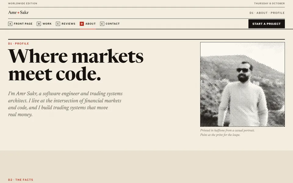 Editorial Ledger About page