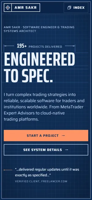 Blueprint home page on a phone